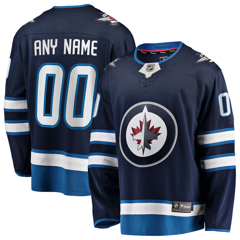 Winnipeg Jets Blue Home Breakaway Custom Jersey