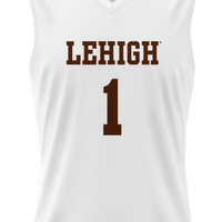 #1 Lehigh Mountain Hawks Lightweight Basketball Jersey - White