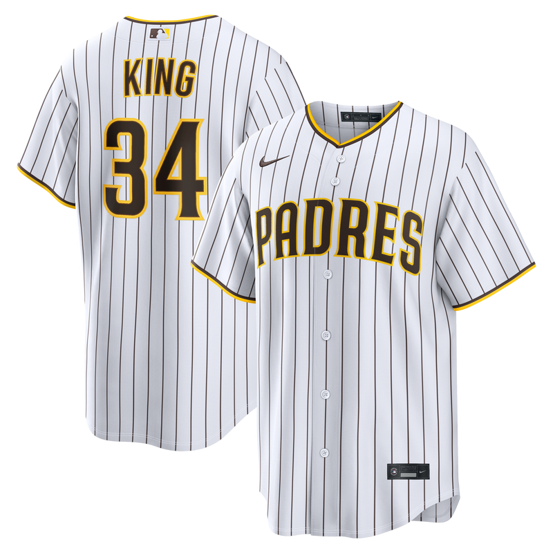 San Diego Padres Michael King White Home Replica Jersey