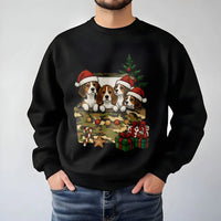 Puppies in Holiday Gift Box Crewneck, Christmas Beagle Sweatshirt, Adorable Dog Xmas Sweatshirt, Festive Puppy Sweater, Dog Lover Present for Her