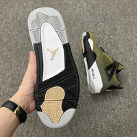 Retro Basketball Shoes, Olive Green Army Green Colorway, Canvas Footwear, Lace Up Design, Casual Gift for Shoe Lovers