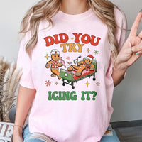 Humorous Nurse Christmas Graphic Tee, Did You Try Icing It T-Shirt, Medical Student Holiday Humor Shirt, RN Healthcare Xmas T-Shirt