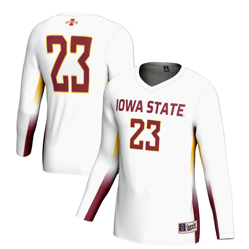 #1 Iowa State Cyclones Lightweight Volleyball Jersey - White