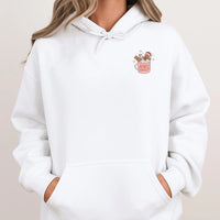 Adorable Christmas Iced Coffee Sweatshirt, Merry and Bright Gingerbread Hoodie, Holiday Cookie Graphic Pullover, Comfy Winter Festive Hoodie