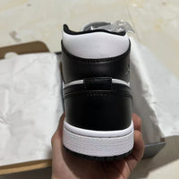 Mid Top Sneakers, White Black Colorway, Lace Up Design, Casual Gift for Sneaker Fans