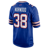 Buffalo Bills Tre Norwood Royal Team Game Jersey