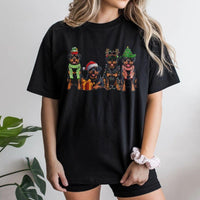 Festive Dog Lover Holiday Shirt, Rottweiler Christmas T-Shirt, Adorable Rottweiler Graphic Tee, Xmas Pet Dog T-Shirt, Dog Mom Holiday Present