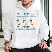 Christmas Farmhouse Geese Sweatshirt, Festive Geese Hoodie, Adorable Winter Goose Hooded Pullover, Cottagecore Holiday Sweater, Present for Her