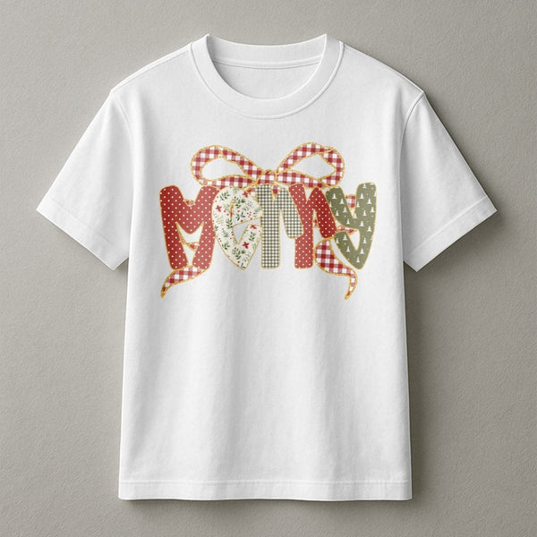 Adorable Holiday Bow Graphic Tee, Merry Christmas Coquette Bow T-Shirt, Preppy Aesthetic Xmas Shirt, Festive Christmas Tee, P