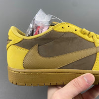 Low Top Sneakers, Khaki Yellow Colorway, Reverse Hook Design, Lace Up Design, Casual Gift for Sneaker Fans