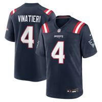 New England Patriots Adam Vinatieri Navy Team Retired Game Jersey