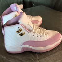 High Top Sneakers, White Pink Colorway, Lace Up Design, Casual Gift for Sneaker Fans