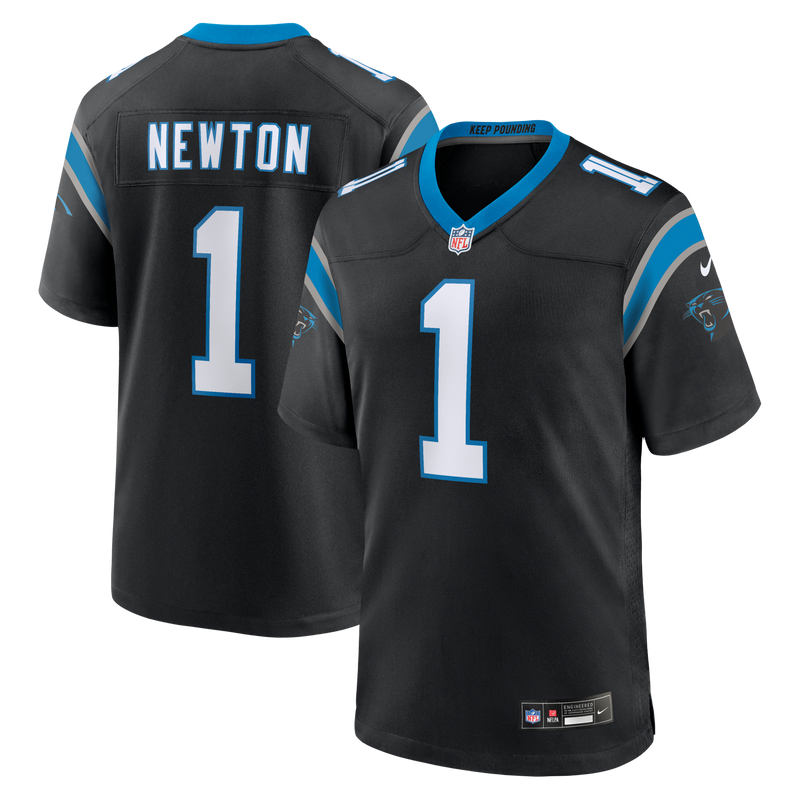 Carolina Panthers Cam Newton Black Team Retired Game Jersey