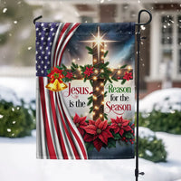 Christian Christmas Yard Flag, Jesus Is the Reason for the Season Garden Flag, Double Sided Religious Holiday Lawn Flag Present