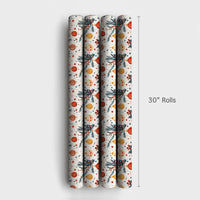 Pine Bough Christmas Gift Wrap, Watercolor Ornaments Wrapping Paper, Festive Holiday Wrapping Paper, Traditional Xmas Present Paper Roll