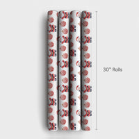 Humorous Science Christmas Gift Wrap, Watercolor Santa Brain Wrapping Paper, Brain Ornament Holiday Paper, Medical Student Gift Wrapping Roll