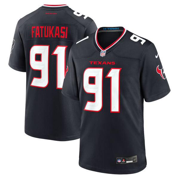 Houston Texans Folorunso Fatukasi Navy Team Game Jersey
