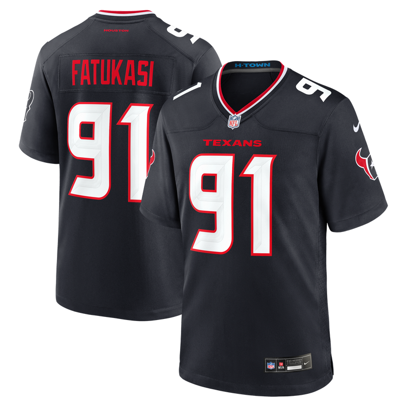 Houston Texans Folorunso Fatukasi Navy Team Game Jersey