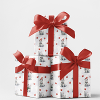 Adorable Highland Terrier Gift Wrap, Westie Christmas Wrapping Paper, Dog Lover Wrapping Paper, Holiday Puppy Gift Wrap Paper, Festive Decor