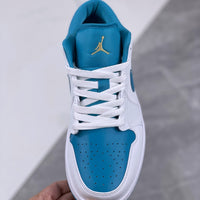 Low Top Sneakers, Blue White Colorway, Lace Up Design, Casual Gift for Sneaker Fans