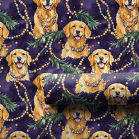 Festive Dog Holiday Gift Wrap, Golden Retriever Christmas Wrapping Paper, Adorable Puppy Holiday Wrapping Paper, Dog Lover Christmas Gift Wrap