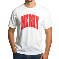 Retro Varsity Arch Shirt, Merry Christmas T-Shirt, Holiday Graphic Tee, Vintage Christmas Aesthetic T-Shirt, Festive Xmas Present for Men Women