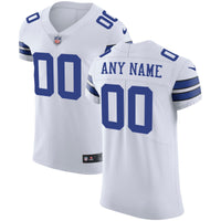 Dallas Cowboys White Custom Elite Jersey