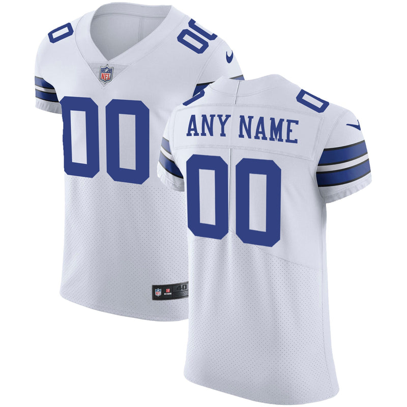 Dallas Cowboys White Custom Elite Jersey