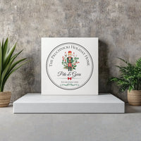 Custom Family Name Holiday Canvas Wall Art, Personalized Nutcracker Square Canvas, Nutcracker Christmas Canvas Print, Xmas Sign