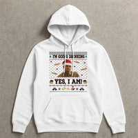 Ugly Christmas Hoodie, I'm Going Drinking Yes I Am Hoodie, Humorous Meme Holiday Sweatshirt, Drinking Christmas Hoodie, Comedy Xmas Fan Present