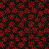 Floral Holiday Gift Wrap Roll, Poinsettia Christmas Wrapping Paper, Vintage Botanical Present Wrap, Winter Seasonal Wrapping Paper Supplies