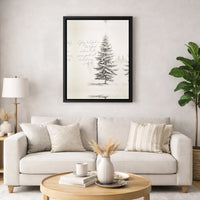Glory to God Pine Tree Canvas Print, Luke 2 14 Scripture Canvas Wall Art, Christian Christmas Wall Art, Bible Verse Canvas Home Decor