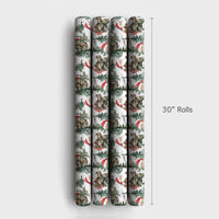 Camouflage Jacket Santa Claus Gift Wrap, Camo Santa Wrapping Paper, Military Christmas Wrapping Paper, Rustic Winter Forest Gift Wrap
