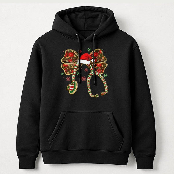 Stethoscope Bow Holiday Hoodie, Christmas Nurse Hoodie, RN Nursing School Hoodie, Comfy Healthcare Worker Sweatshirt, Xmas Nu