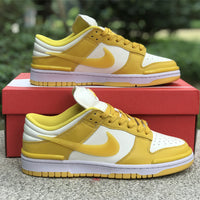 Low Top Sneakers, White Yellow Colorway, Lace Up Design, Casual Gift for Sneaker Fans