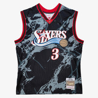 Philadelphia 76ers Allen Iverson 2000 Team Marble Swingman Jersey - Black