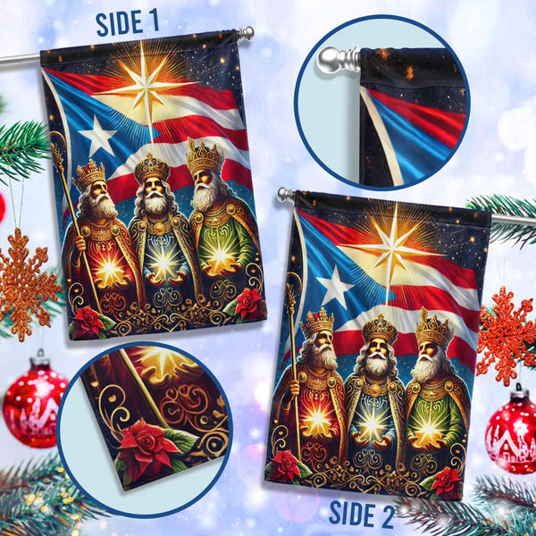 Nativity Scene Christmas Garden Flag, Three Wise Men Garden Flag, Double-Sided Religious Holiday Flag, Christian Xmas Yard De