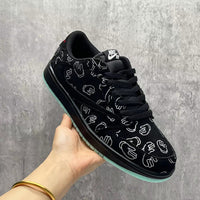 High Top Sneakers, Black Colorway, Leather Footwear, Reverse Hook Design, Lace Up Design, Casual Gift for Sneaker Fans