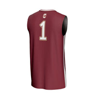 #1 Charleston Cougars Lightweight Collegiate Basketball Fashion Jersey - Maroon