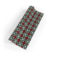Luxury Red Floral Holiday Gift Wrap, Christmas Poinsettia Wrapping Paper, Botanical Winter Festive Wrapping Paper