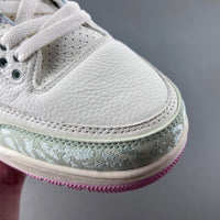 Retro Low Top Sneakers, White Green Pink Colorway, Lace Up Design, Casual Gift for Sneaker Fans