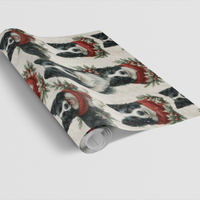 Festive Winter Dog Gift Wrap Roll, Border Collie Christmas Wrapping Paper, Holiday Collie Pet Wrapping Paper, Dog Lover Present Paper