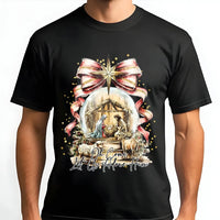 Oh Come Let Us Adore Him T-Shirt, Nativity Scene T-Shirt, Christian Christmas Graphic Tee, Holy Family Faith Shirt, Holiday Church Present