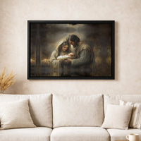 Holy Family Nativity Wall Art, Nativity Scene Canvas Print, Christian Nativity Canvas Art, Religious Wall Decor, Holiday Christmas Present