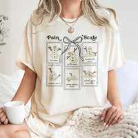 Humorous Nurse Christmas Pain Scale Shirt, Snowman Pain Scale T-Shirt, Melting Snowman Graphic Tee, Adorable Medical Holiday Hospital T-Shirt