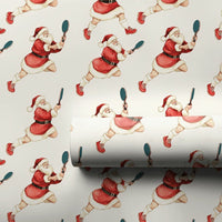 Humorous Sports Christmas Wrapping Paper Roll, Santa Pickleball Wrapping Paper, Pickleball Player Gift Wrap, Holiday Pickleball Wrapping Paper
