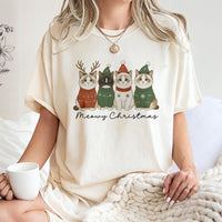 Adorable Kittens in Sweaters Tee, Meowy Christmas Cat T-Shirt, Humorous Winter Cat Lover T-Shirt, Festive Graphic Cat Shirt, Pet Owner Xmas Present