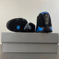 Low Top Sneakers, University Blue Black Colorway, Lace Up Design, Casual Gift for Sneaker Fans