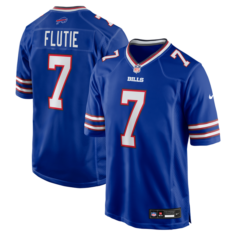 Buffalo Bills Doug Flutie Royal Game Retired Player Jersey