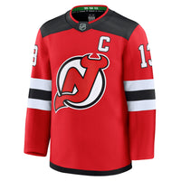 New Jersey Devils Nico Hischier Red Home Premium Jersey